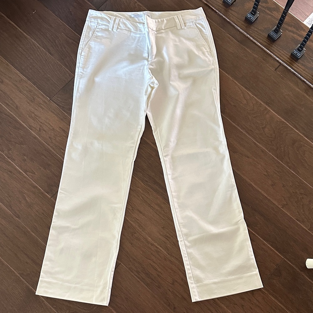 GAP Women's Straight Leg Stretch Pant - White